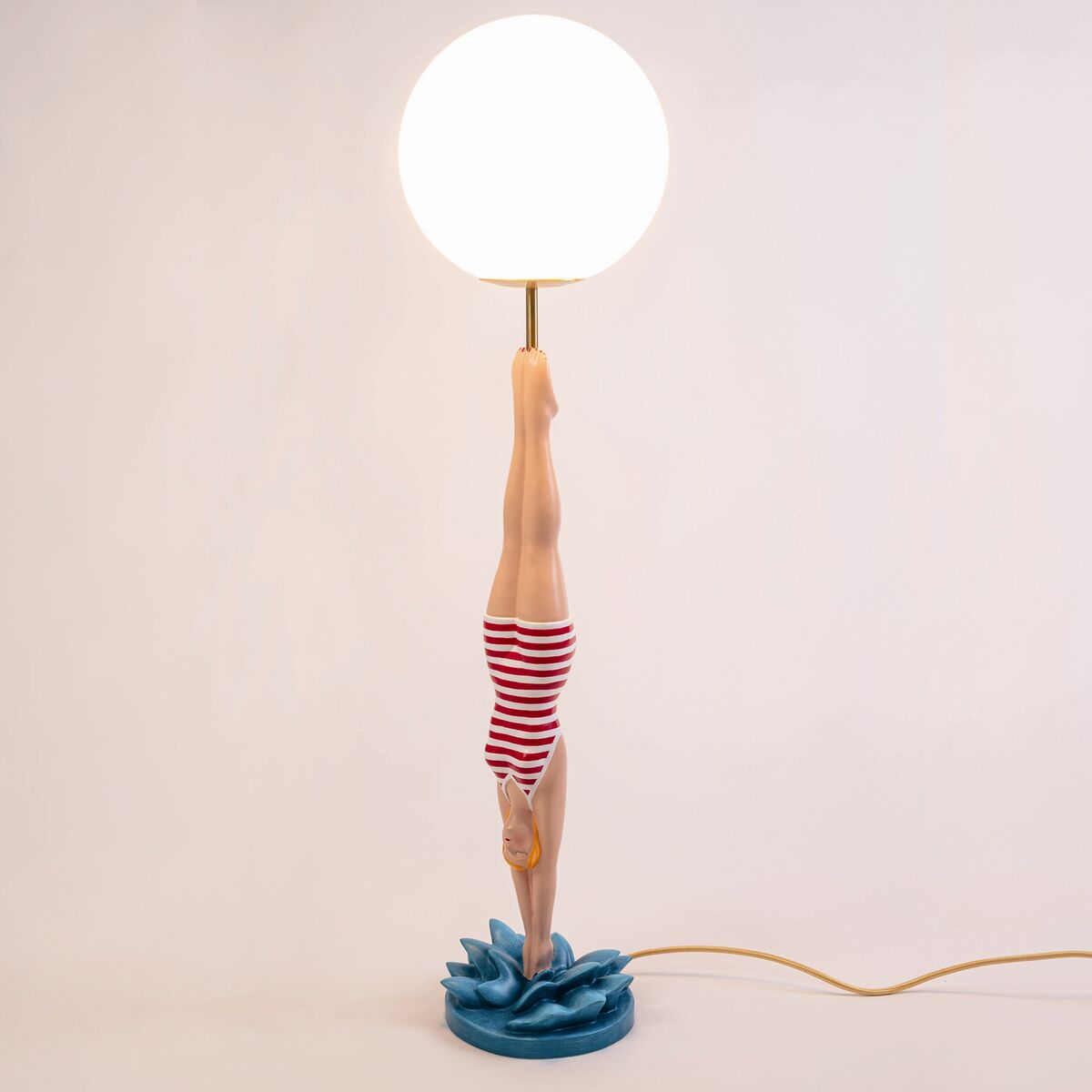 Lady Diver Table Lamp Red/ Multicolored