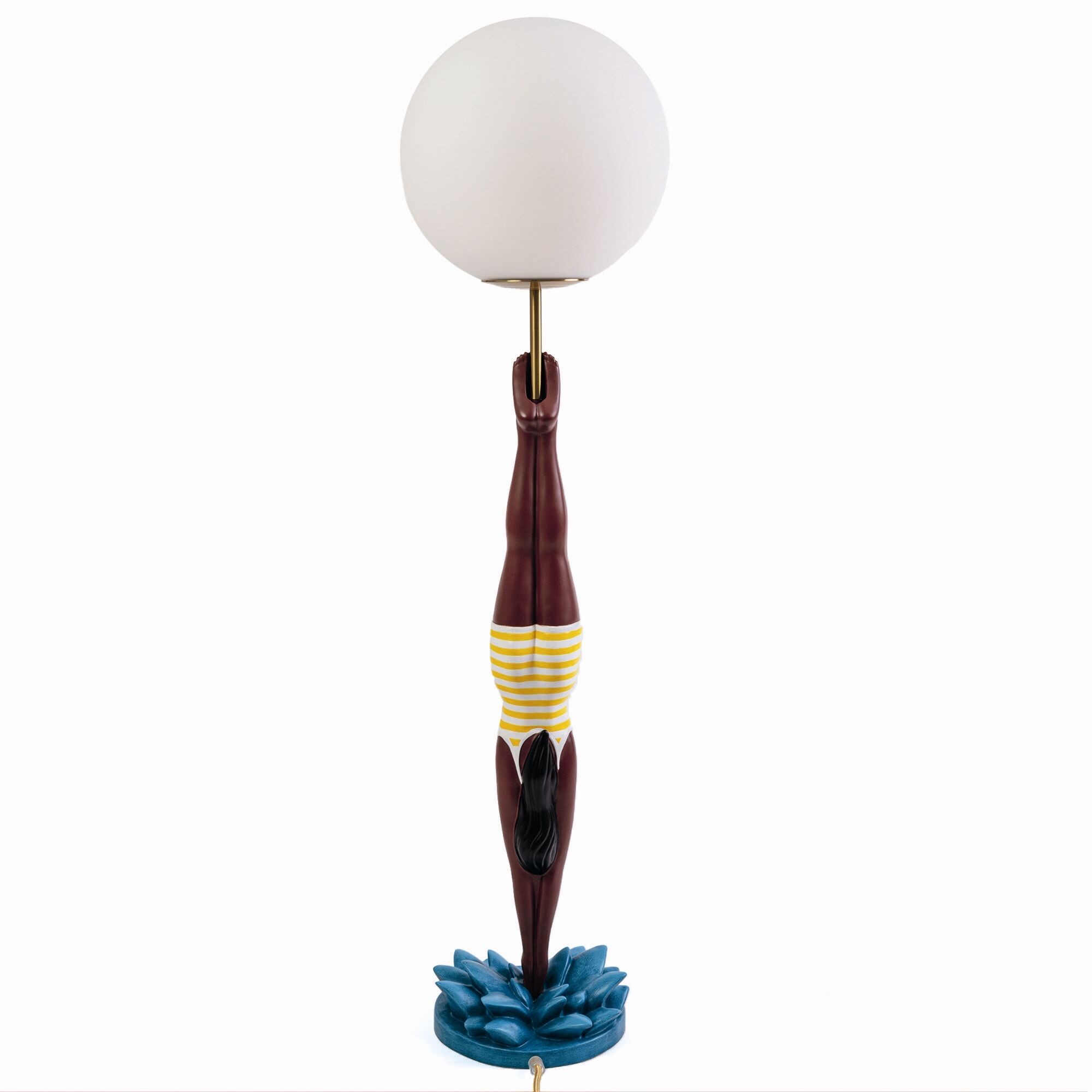 Lady Diver Bordslampa Gul/Multif&auml;rgad