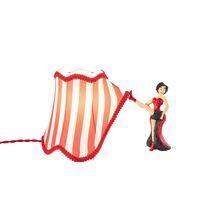 Circus Abatjour Woman Table Lamp Multicolored