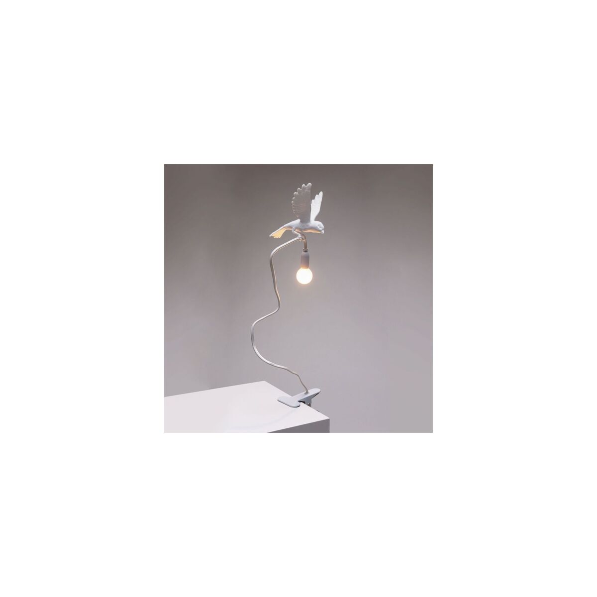 Sparrow Landing Tafellamp Met Klem Wit
