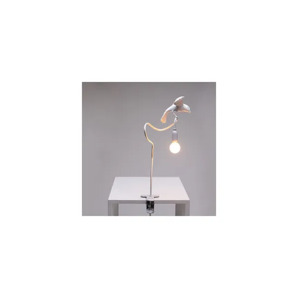 Sparrow Cruising Table Lamp With Clip White