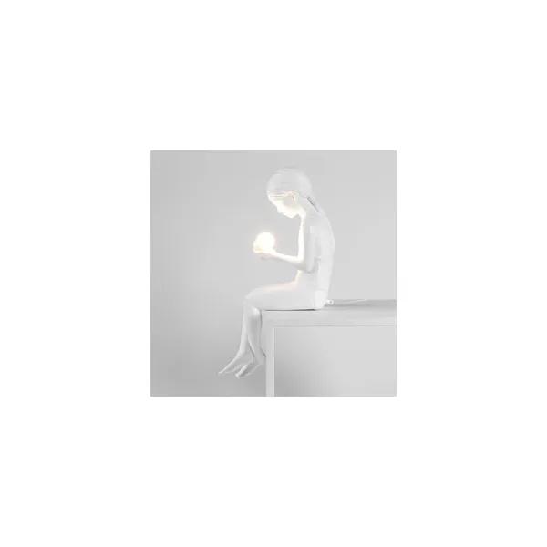 Inner Glow Mini Girl Table Lamp White