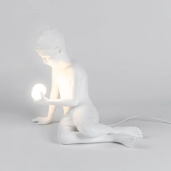 Inner Glow Mini Boy Table Lamp White