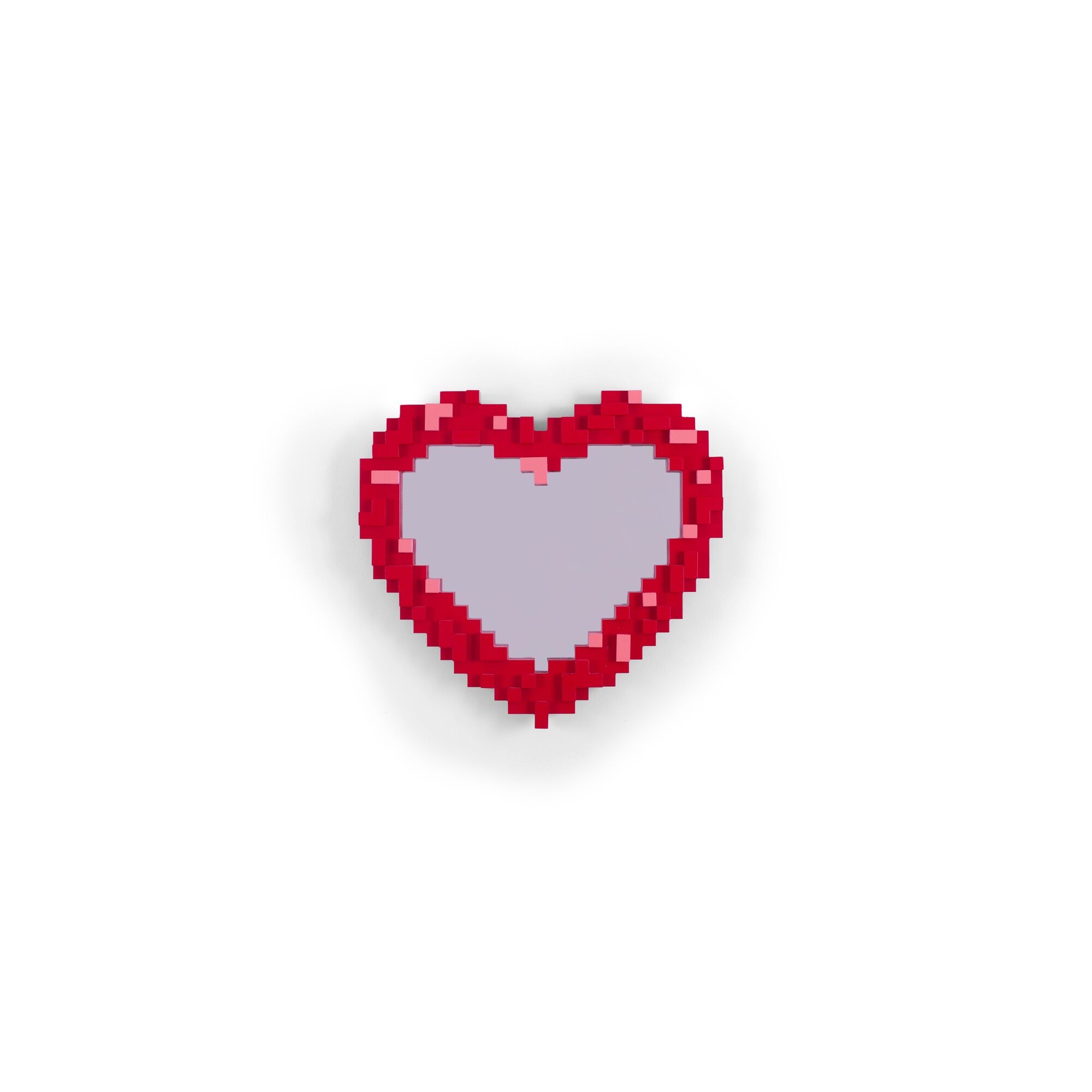 Pixel Coeur Miroir Rouge