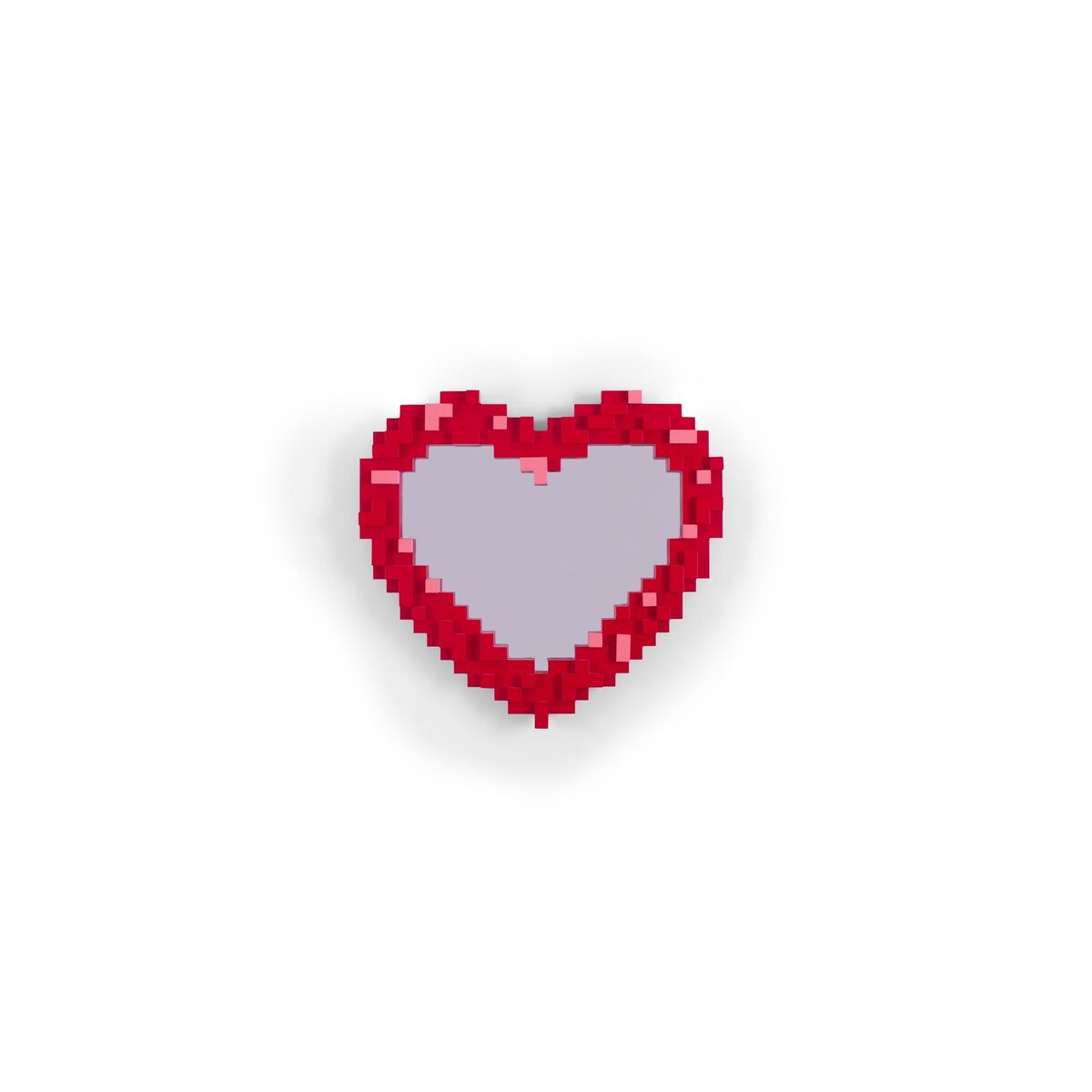 Pixel Heart Spegel Röd