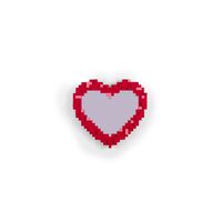 Pixel Heart Spegel Röd