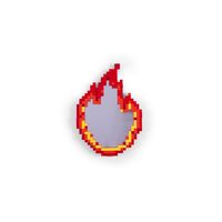 Pixel Flame Spiegel Rot/ Orange/ Gelb