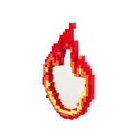 Pixel Flame Spiegel Rot/ Orange/ Gelb