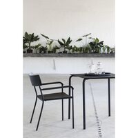 August Sedia da Giardino con Braccioli S Nero