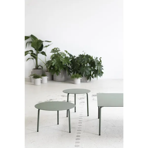 August Side Table Round S Eucalyptus Green