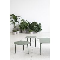 August Side Table Round M Eucalyptus Green
