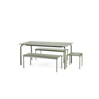 August Garden Table L Eucalyptus Green