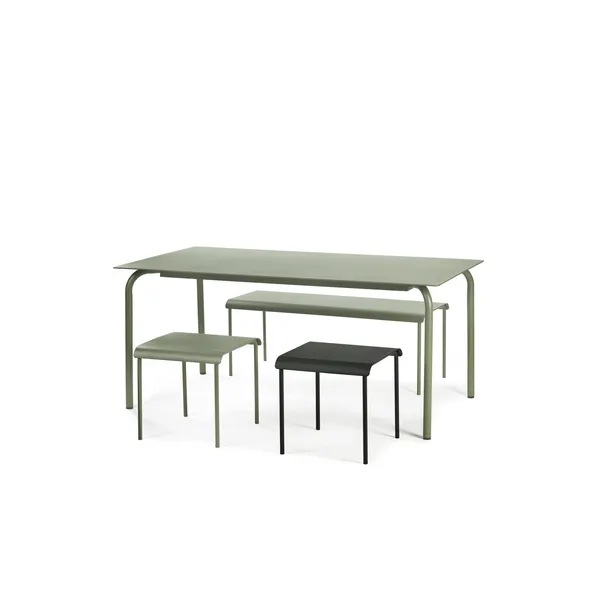 August Garden Table L Eucalyptus Green