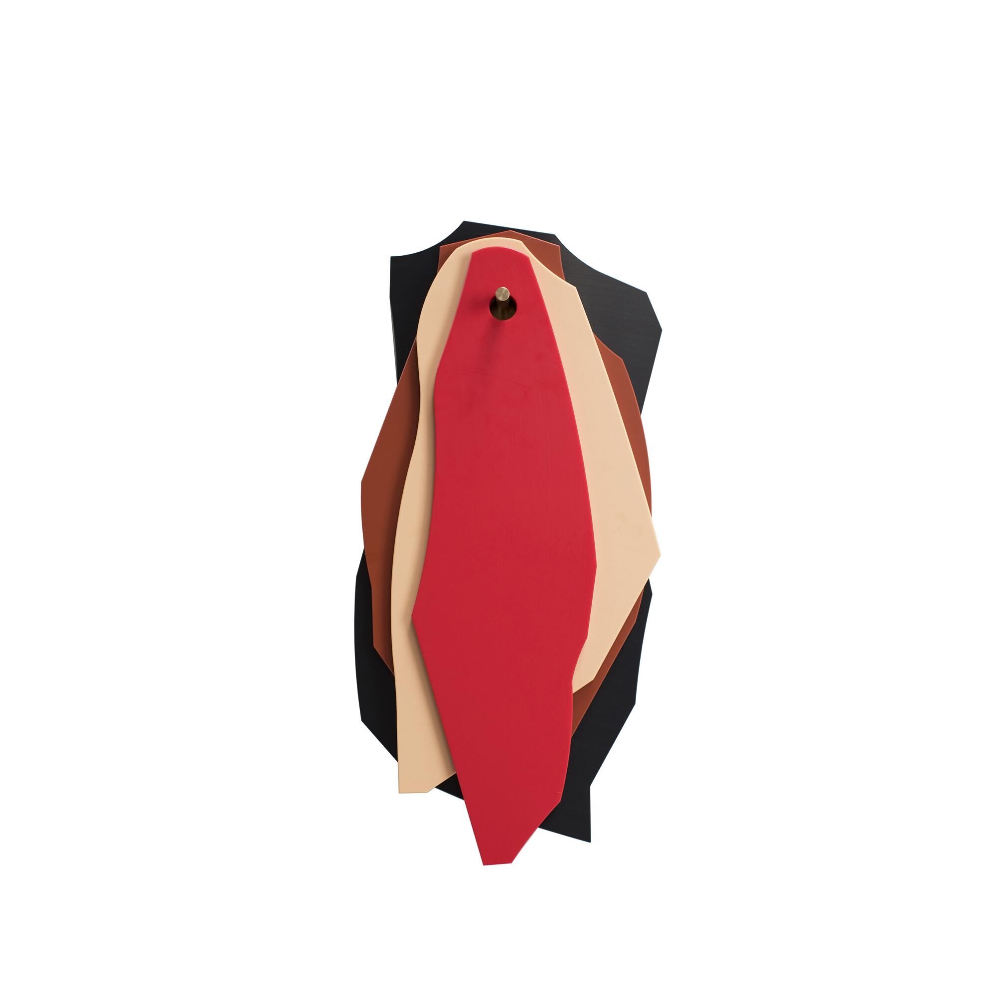 Cutting Board Skrebrt/Ophng Sort/Brun/Pink/Rd