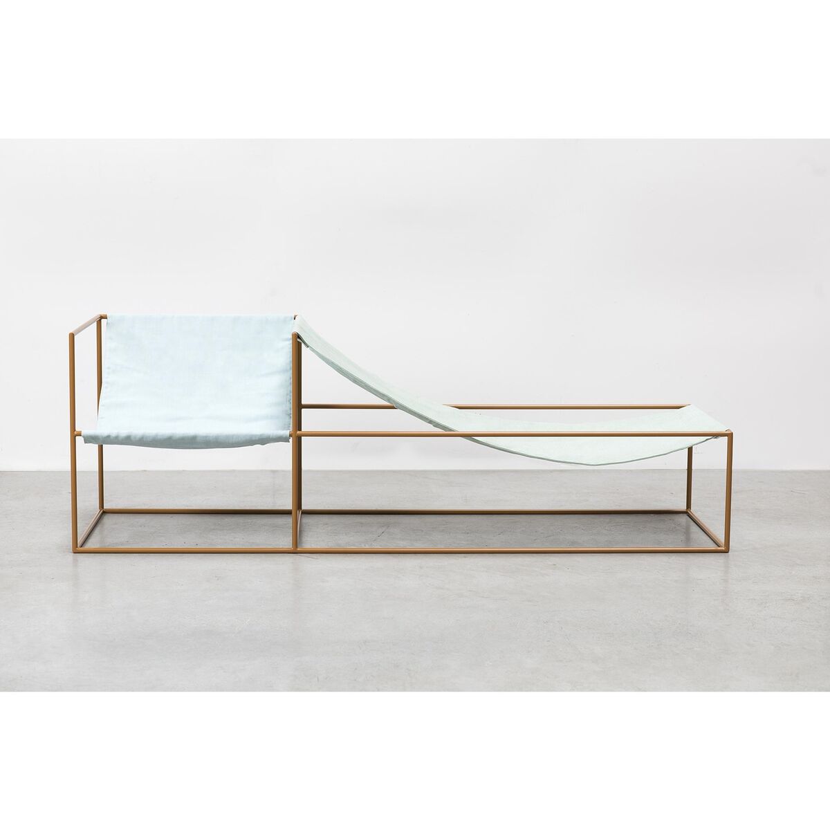 Poltrona Duo Seat con Struttura Senape Blu/ Verde
