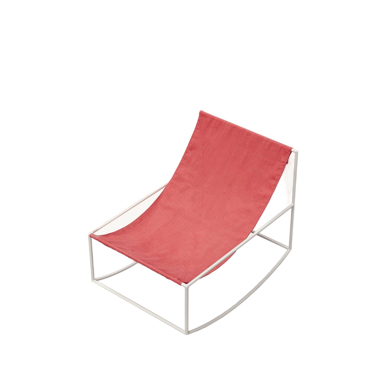 Rocking Chair Hvid/Rd