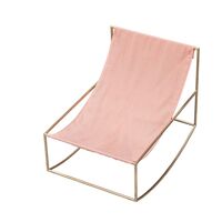Schommelstoel Messing/ Roze