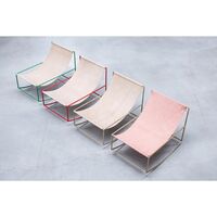 Schommelstoel Messing/ Roze