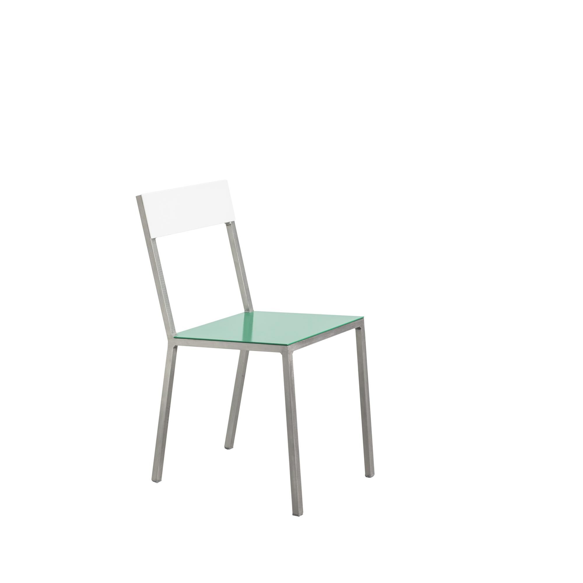 Alu Spisebordsstol Grn/Hvid