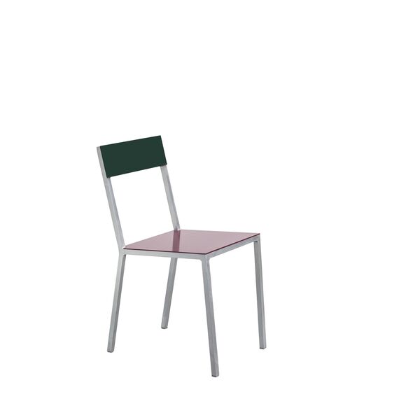 Sedia da Pranzo Alu Bordeaux/Verde Candy