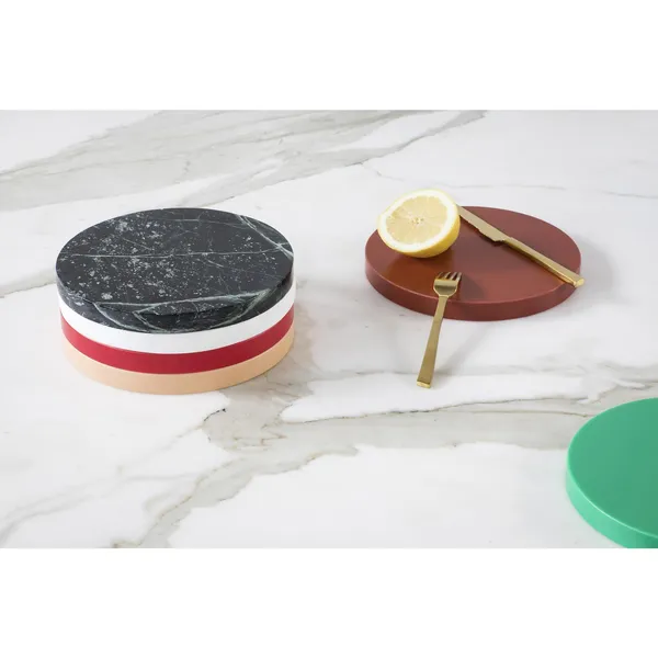 Five Circles Cutting Board/Coaster Set B Multicolor
