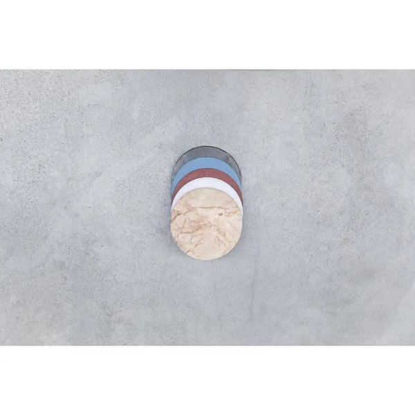 Five Circles Cutting Board/Coaster Set C Multicolor