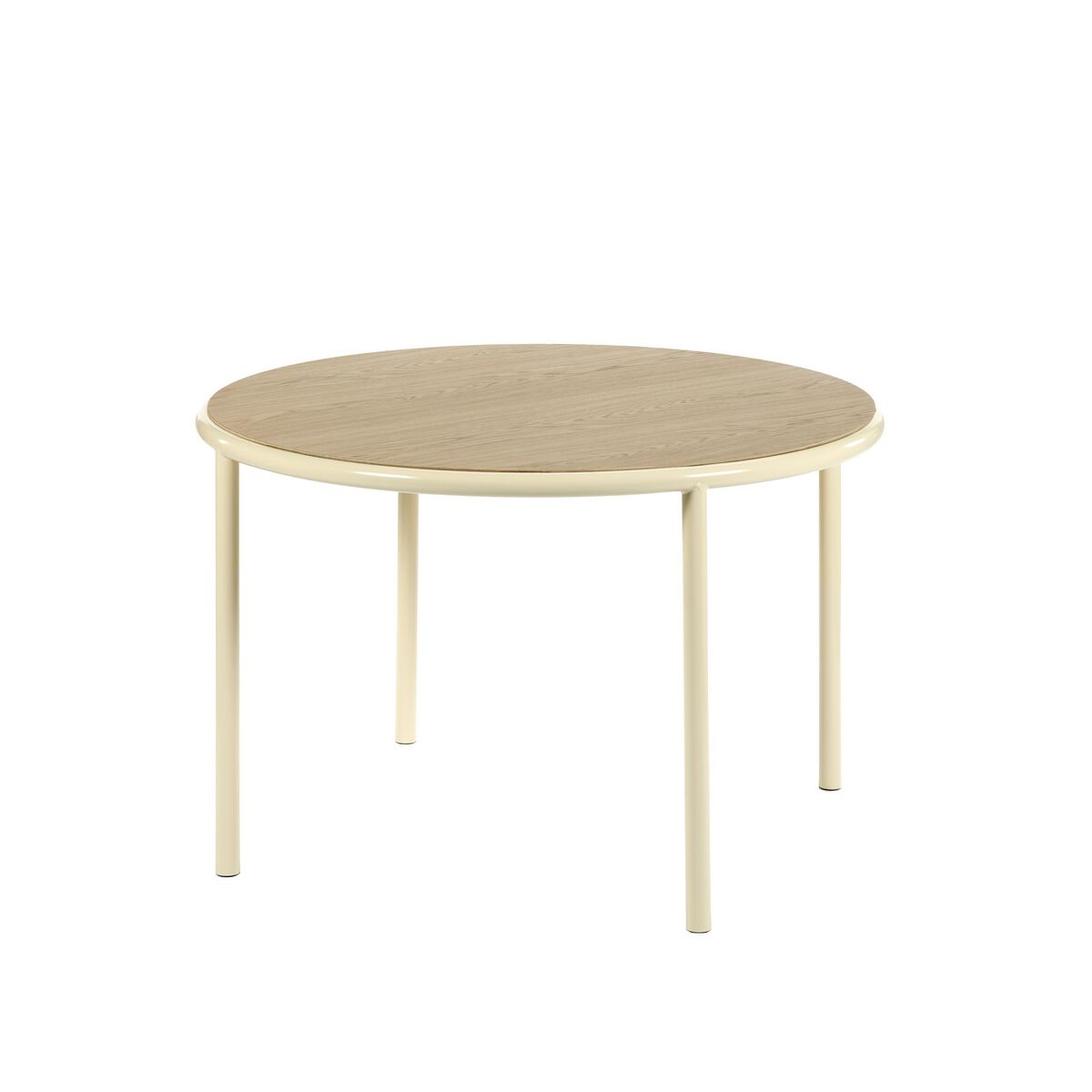 Wooden Spisebord Ø120 Ivory/Egetræ