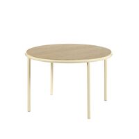 Wooden Spisebord Ø120 Ivory/Egetræ