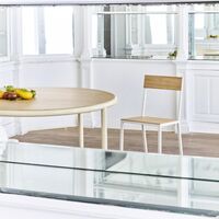 Wooden Spisebord Ø120 Ivory/Egetræ