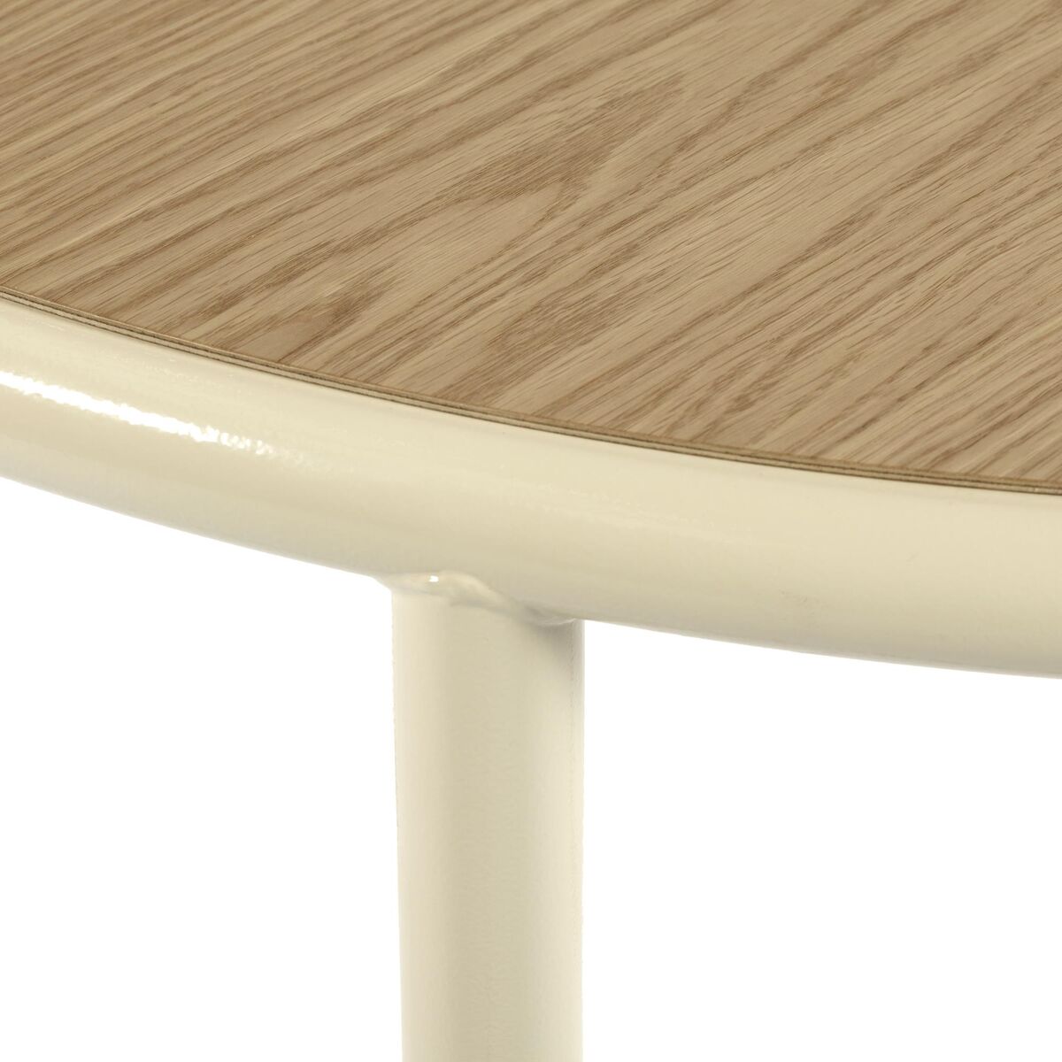Wooden Spisebord Ø120 Ivory/Egetræ