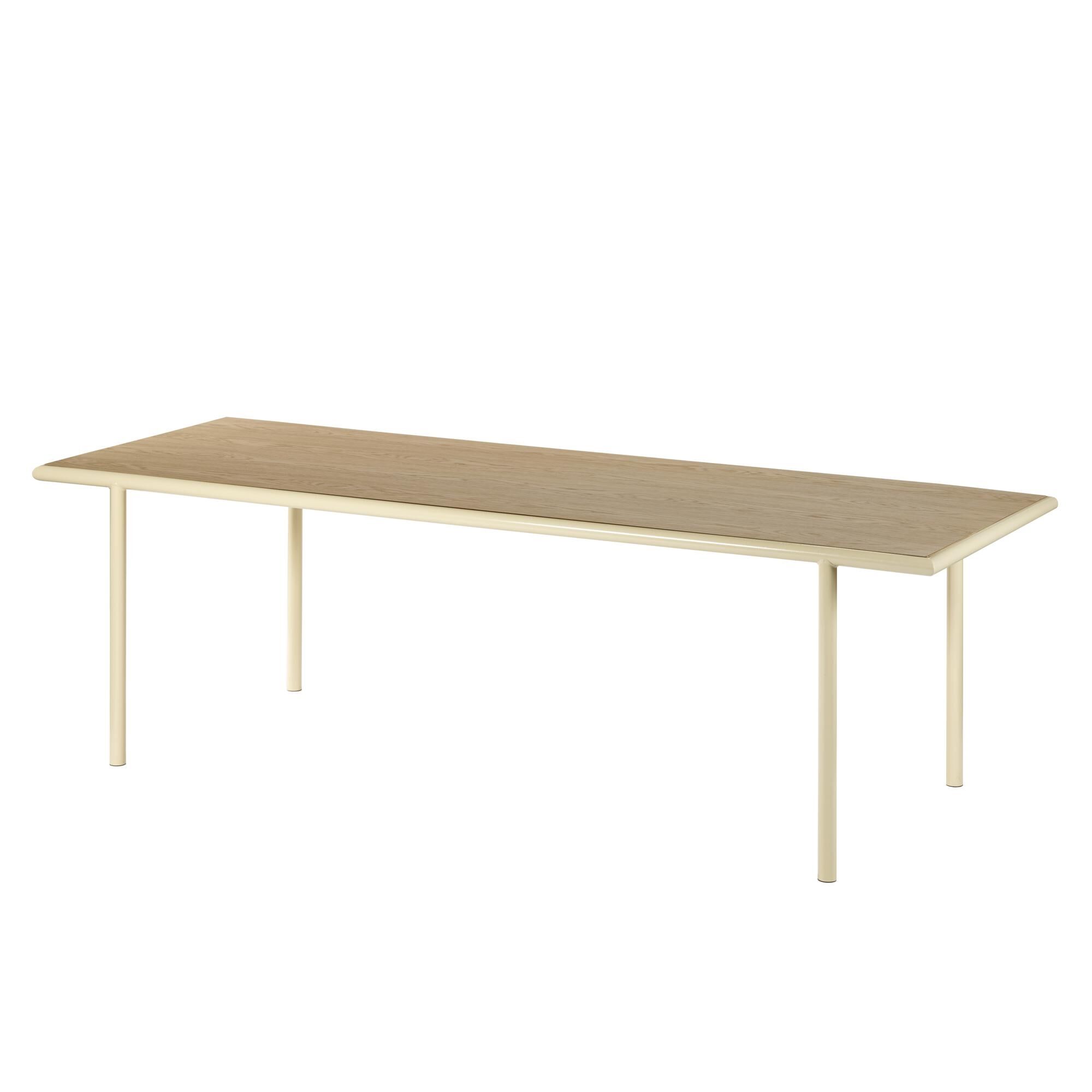 Wooden Spisebord Rektangular Ivory/Egetr