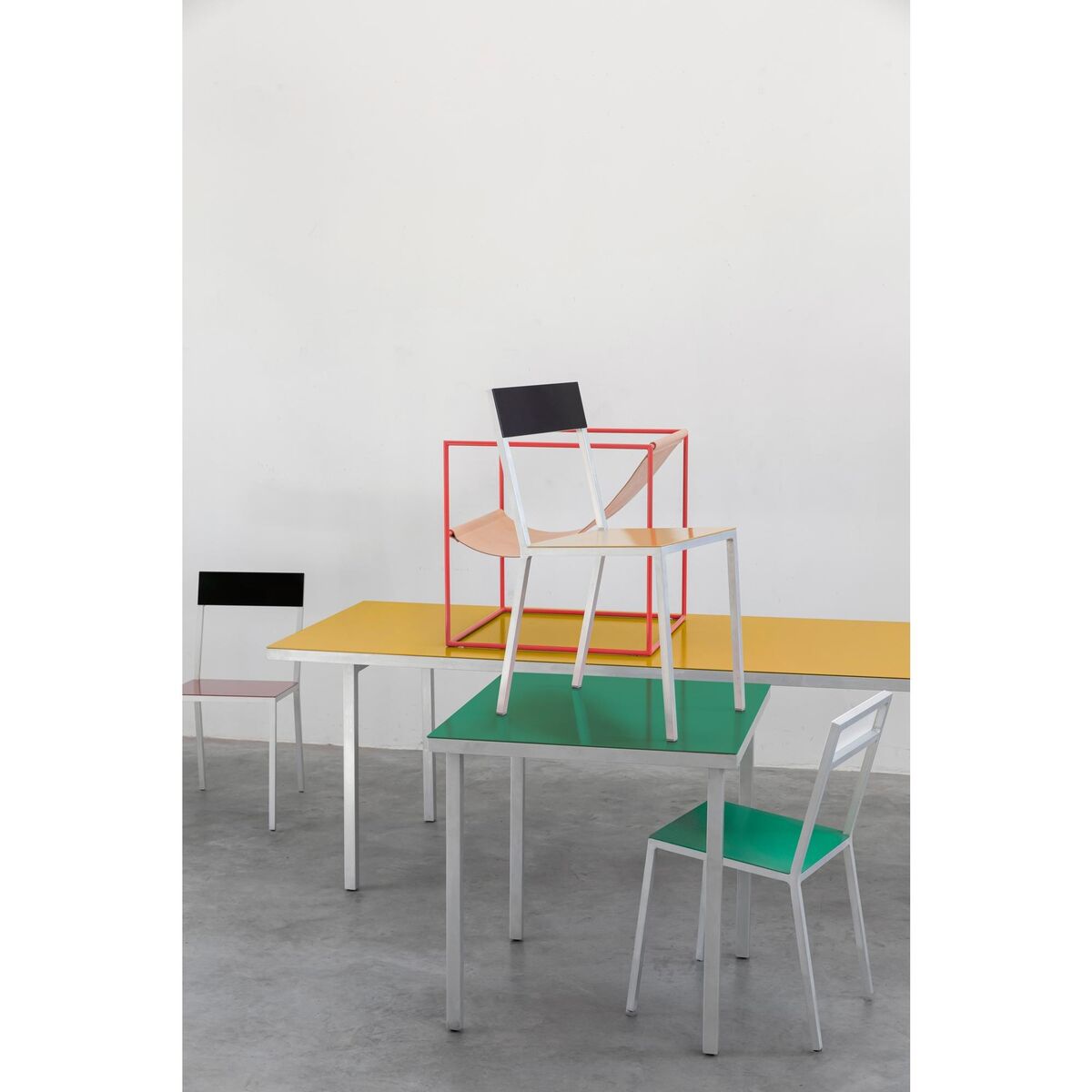Table à Manger Alu 180x85 cm Jaune