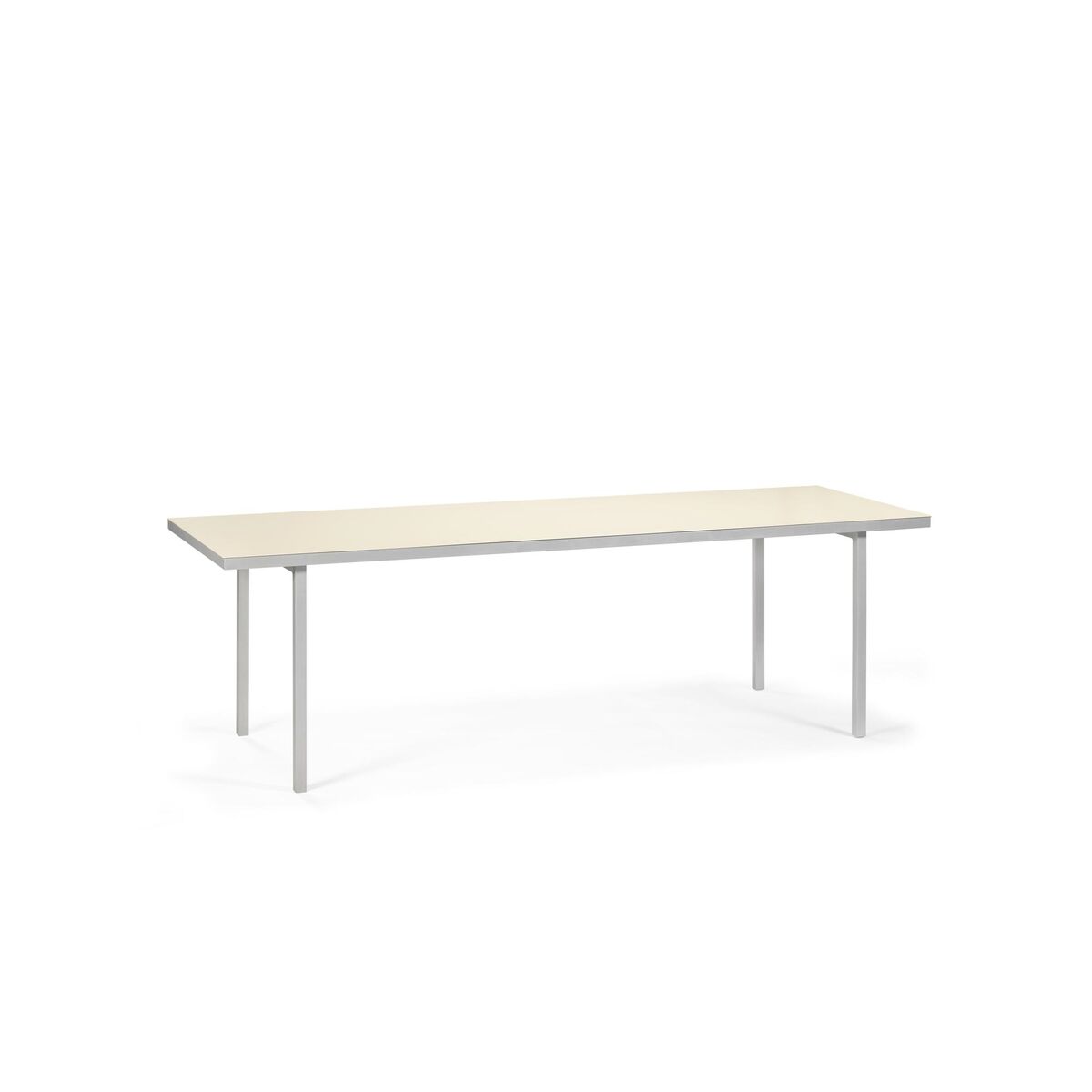 Alu Esstisch 240x85 cm Elfenbein