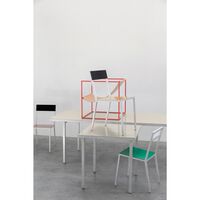 Alu Esstisch 240x85 cm Elfenbein