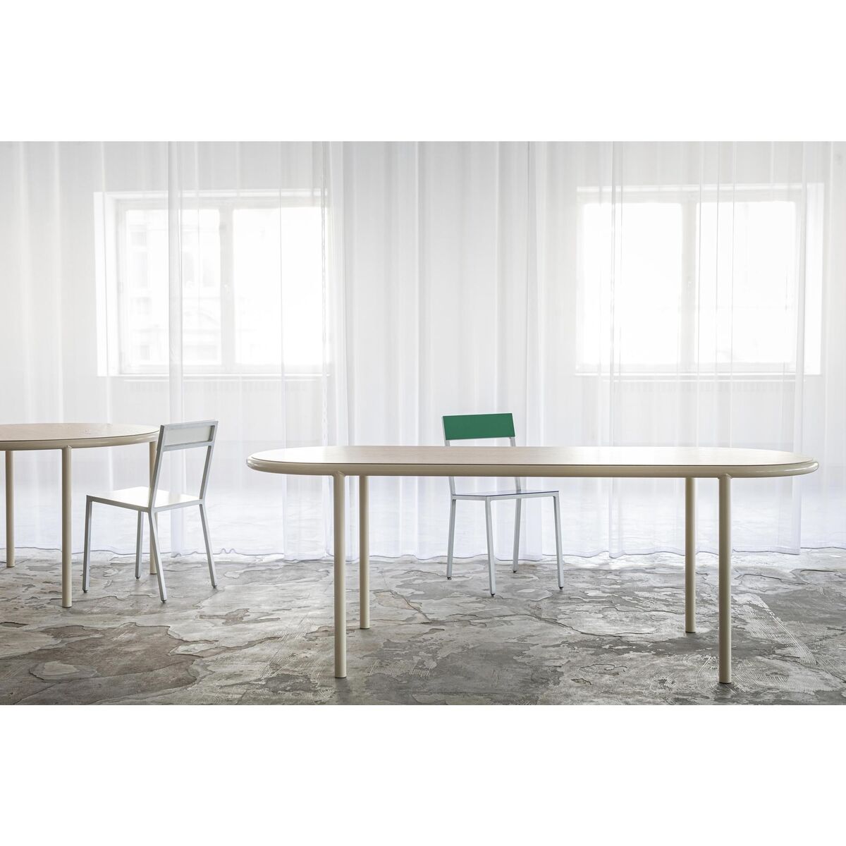 Alu Eettafel 240x85 cm Roze