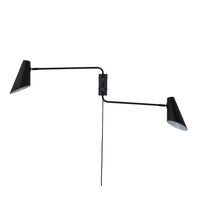 Cale Wall Lamp with 2 Arms Black