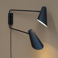 Cale Wall Lamp with 2 Arms Black