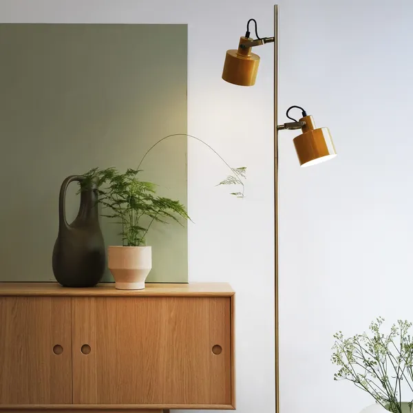 Ocean Floor Lamp Curry/ Brass/ Turquoise