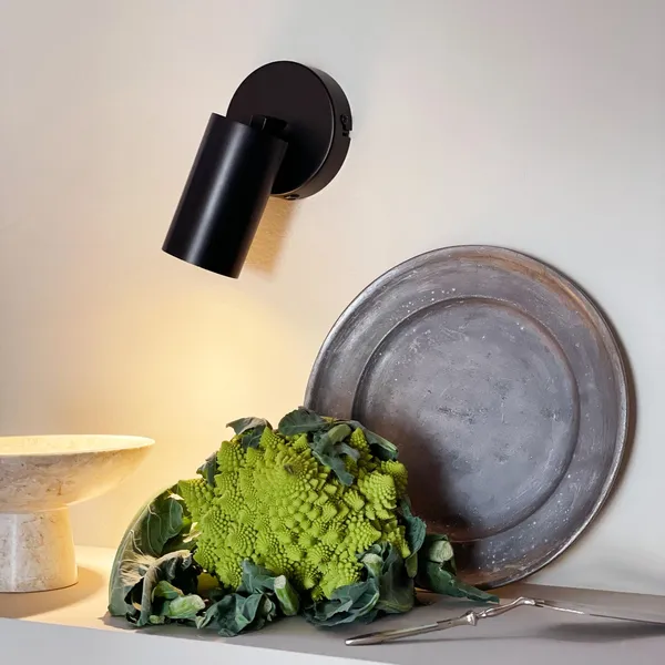 Modern Spot con Interruttore e Cavo Nero