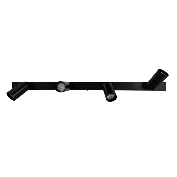 Moderne Deckenschiene mit 4 Spots Schwarz