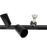 Moderne Deckenschiene mit 4 Spots Schwarz