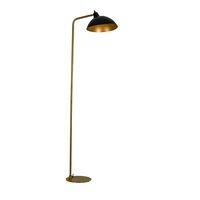 Futura Gulvlampe Mat Sort/Guld/Messing