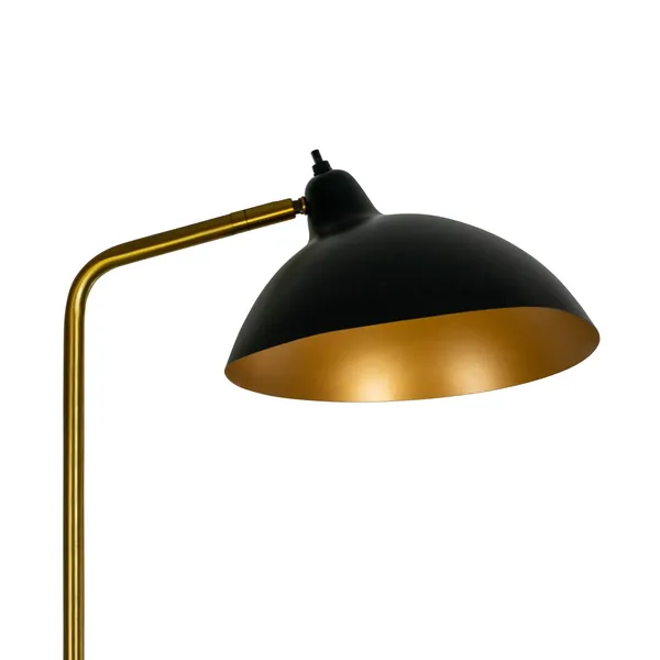Futura Gulvlampe Mat Sort/Guld/Messing