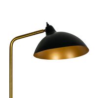 Futura Gulvlampe Mat Sort/Guld/Messing
