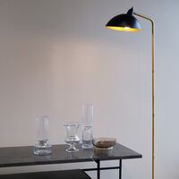Futura Gulvlampe Mat Sort/Guld/Messing