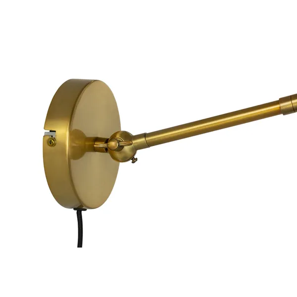 Futura Væglampe Mat Sort/Guld/Messing