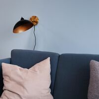Futura Væglampe Mat Sort/Guld/Messing