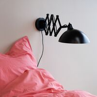 Futura Væglampe med Foldearm Mat Sort/Hvid