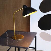Futura Table Lamp Small Black/ Brass