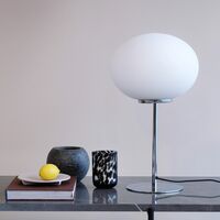 Queen Table Lamp Opal/ Chrome